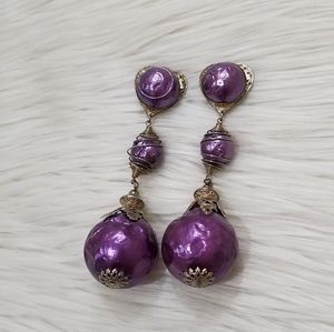 Vintage large statement earrings